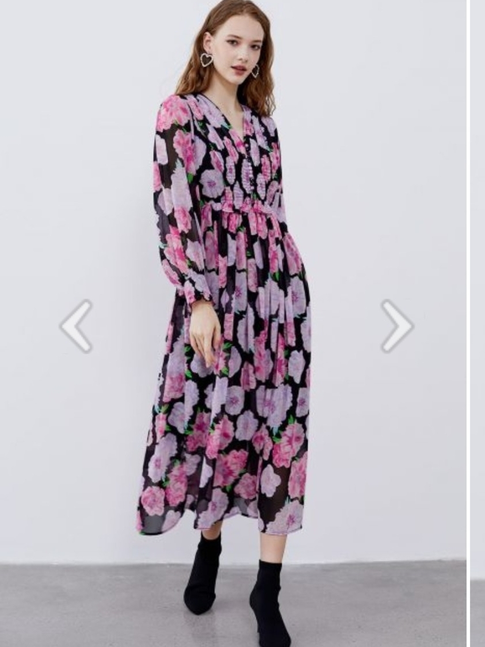 Chicwish Blackand Pink  Maxi Dress